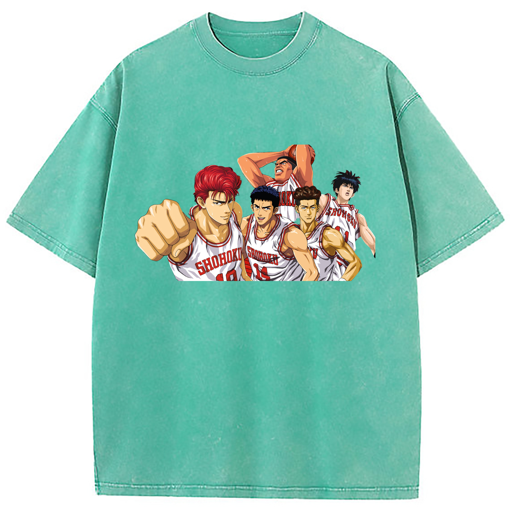（画像用） SLAM DUNK／スラムダンク 綿100% ヴィンテージ風 半袖Tシャツ（フロントプリント）